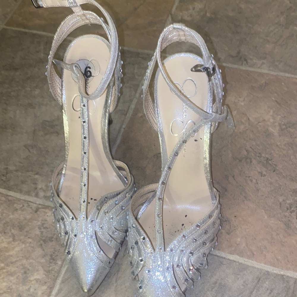 Silver High heels
